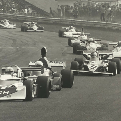 Vintage 1976 Formula 2 F2 Thruxton Grand Prix Racing Photo Photograph Cars 