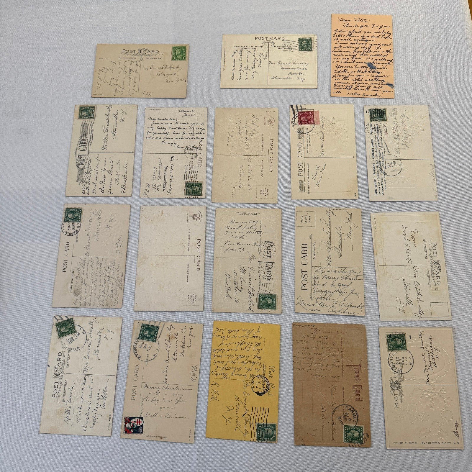 Antique Christmas & New Years Postcard Collection Lot Birds Flowers Xmas 100+