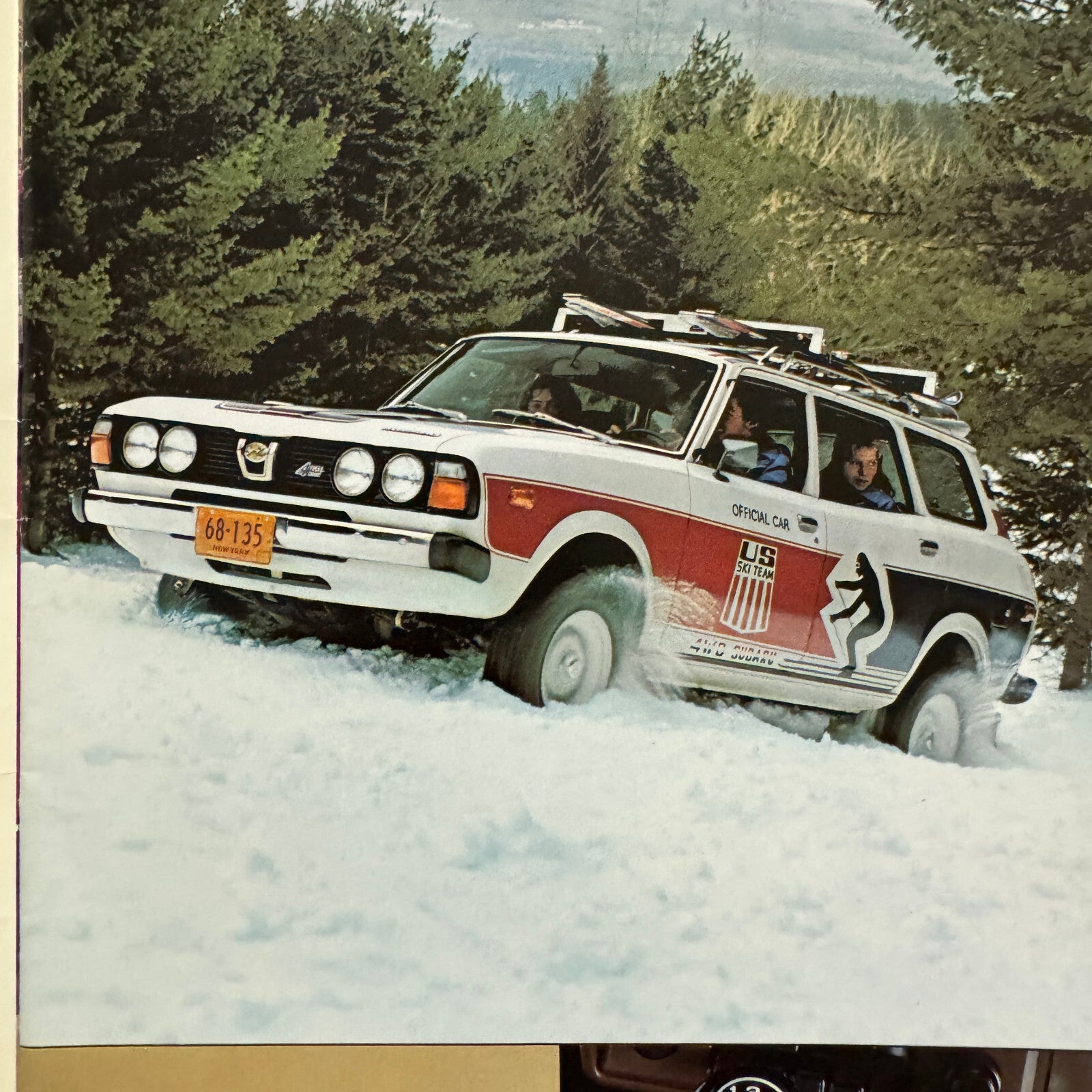 Vintage Subaru Car Sales Brochure Catalog Brat DL GF Coupe Sedan Station Wagon