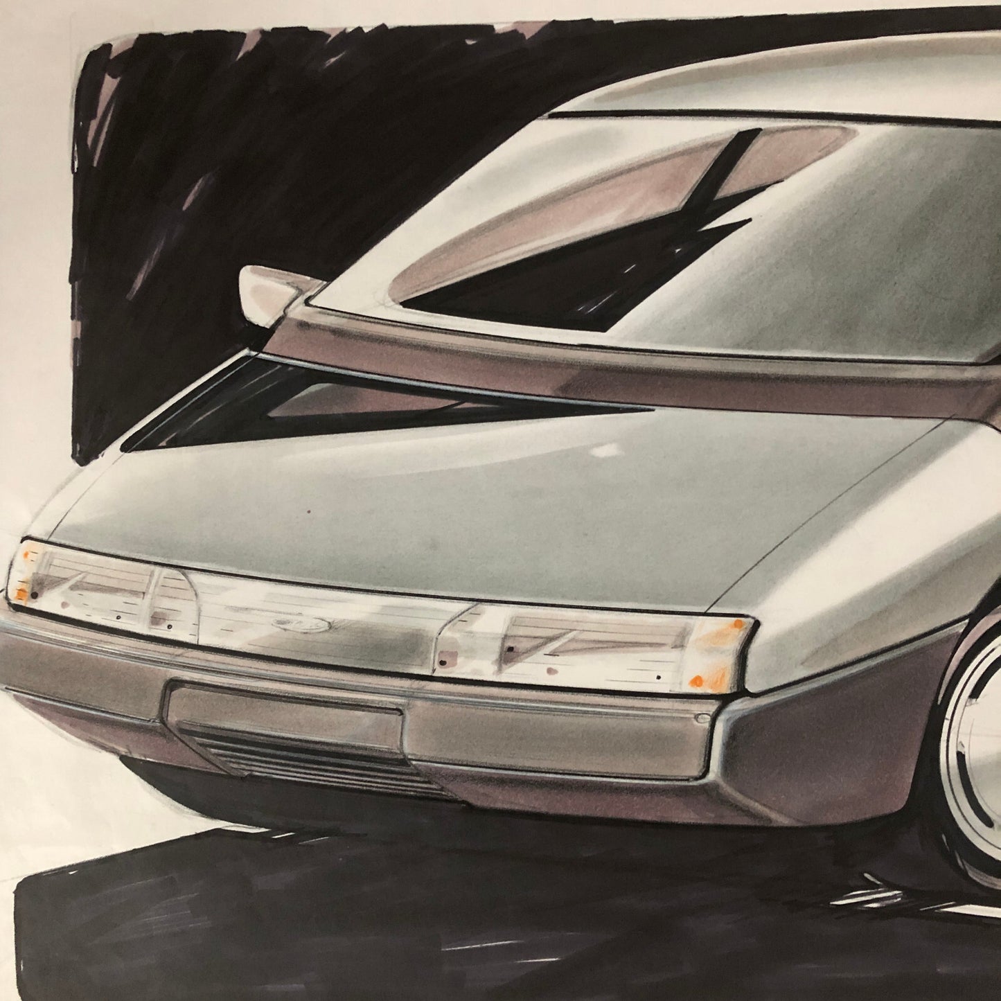Car Styling Concept Illustration Art Drawing Sketch Vintage NOTTRODT