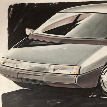 Car Styling Concept Illustration Art Drawing Sketch Vintage NOTTRODT