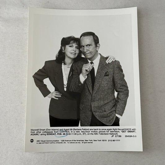 Get Smart Television TV Press Photo Photograph Don Adams Barbara Feldon 1989