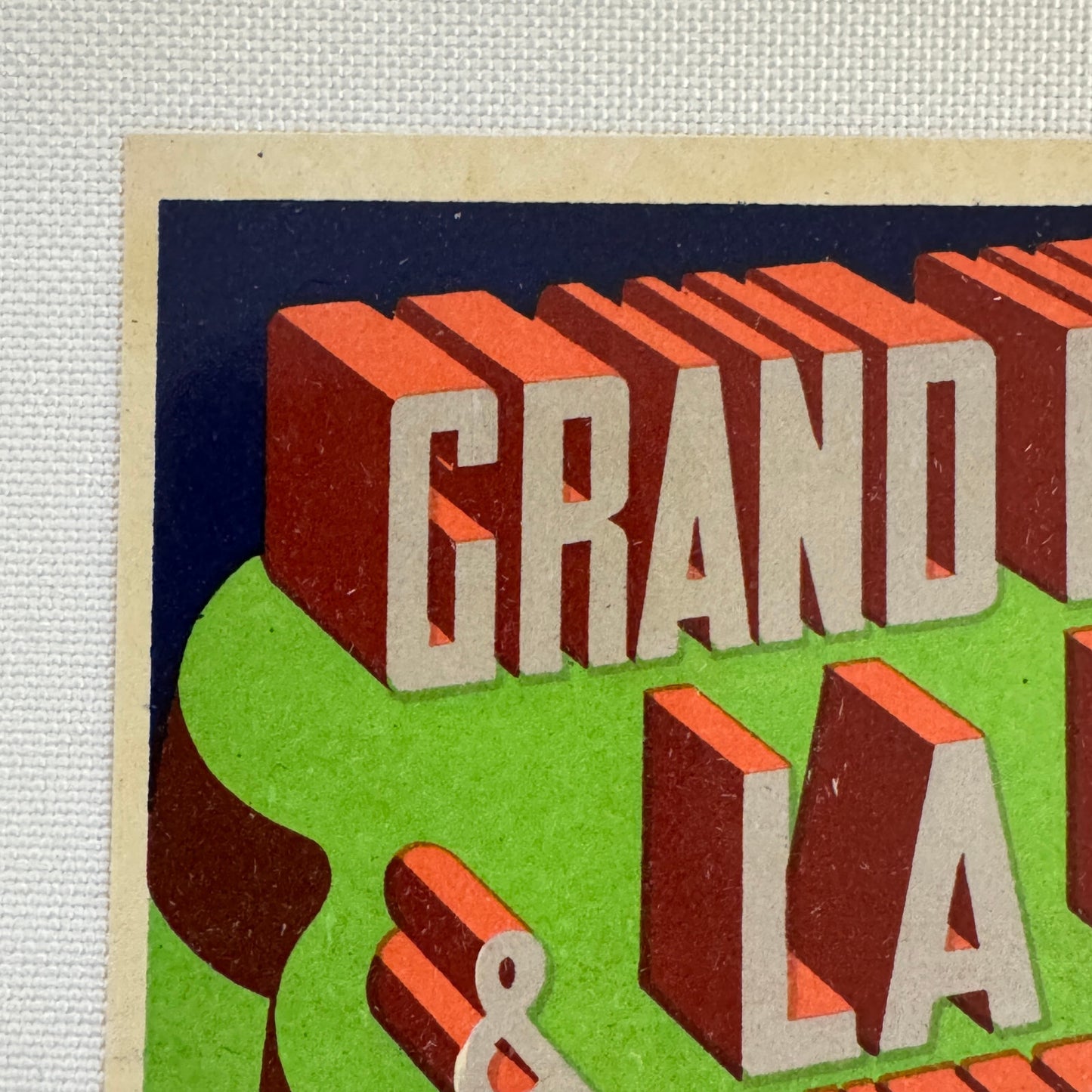 Vintage Travel Luggage Label Grand Hotel & La Pace Montecatini Terme Italy