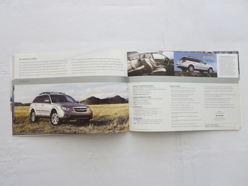 2009 Subaru Sales Brochure Catalog Car Impreza WRX STI Legacy Forester +