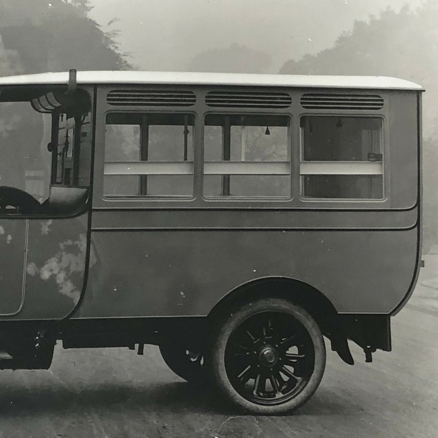 Antique Truck Photo Photograph Vintage Bus Delivery Unidentified Modern Print