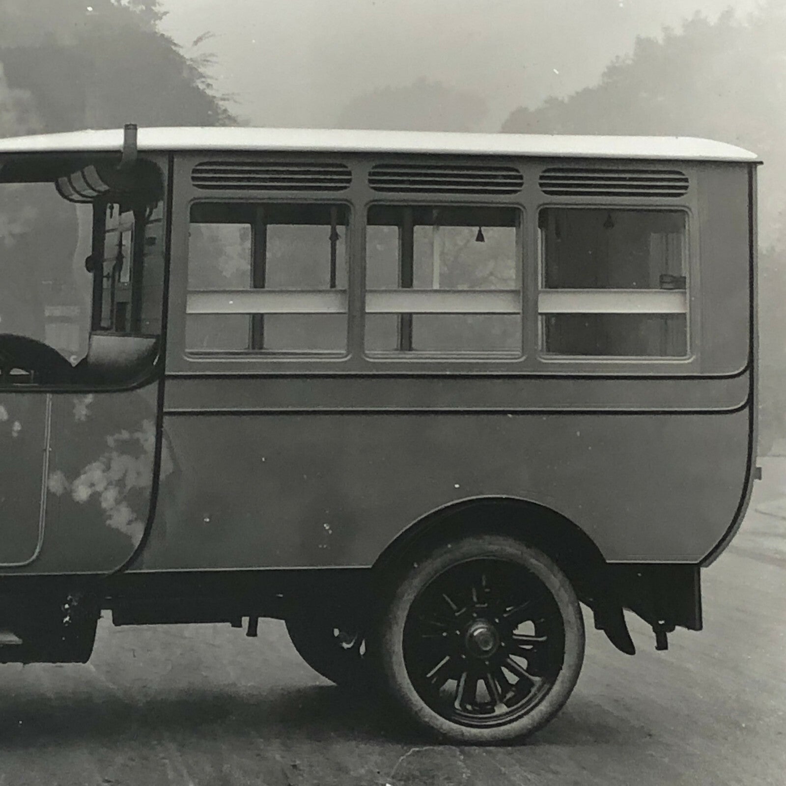 Antique Truck Photo Photograph Vintage Bus Delivery Unidentified Modern Print