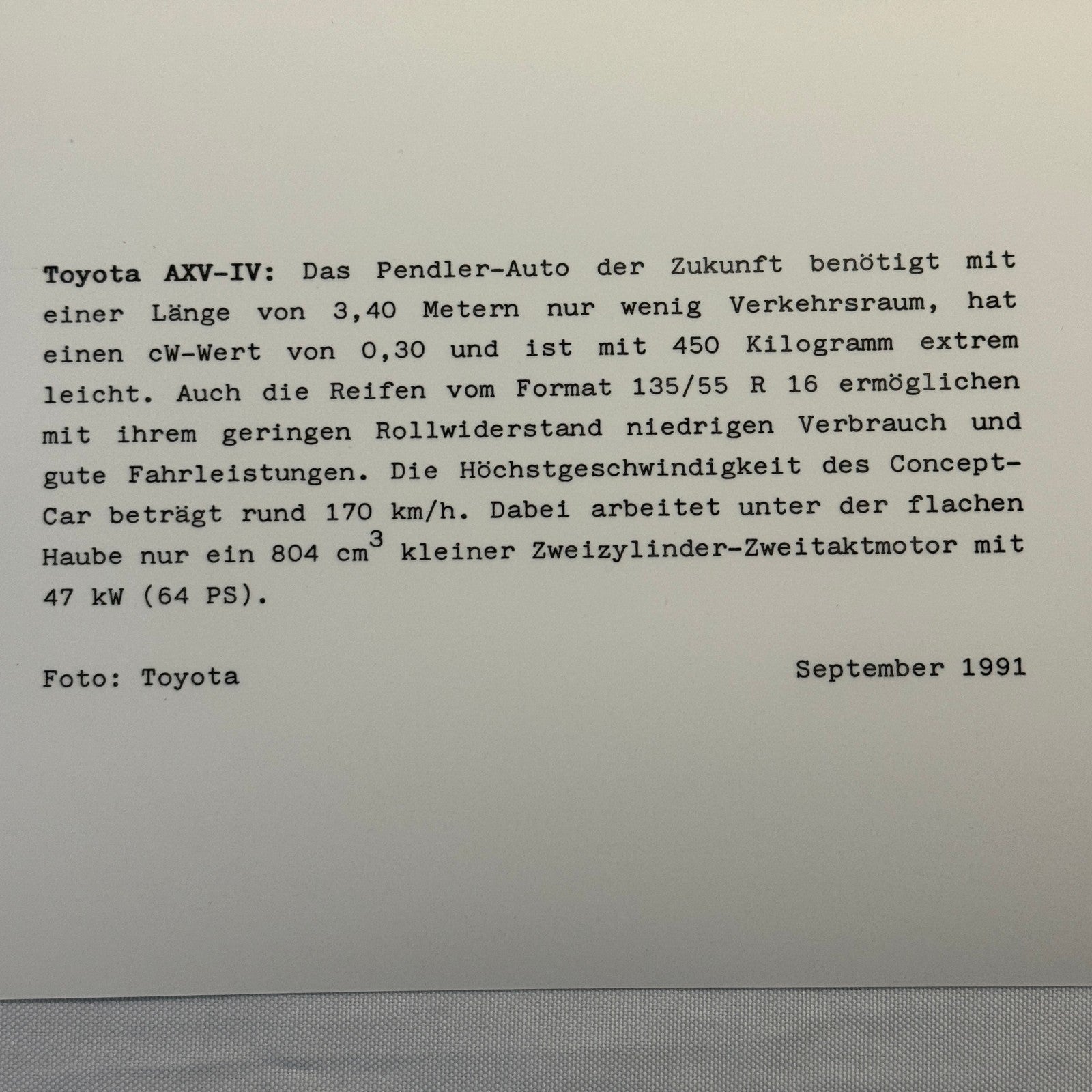 1991 Toyota Concept Car Photo Photograph Print Lot 7x Toyota AXV IV