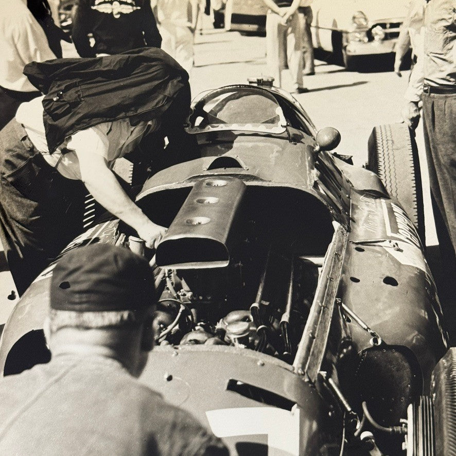 Vintage Indy Racing Photo Fred Agbashian Maserati Car Motorsport Race Photograph