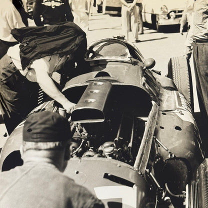 Vintage Indy Racing Photo Fred Agbashian Maserati Car Motorsport Race Photograph