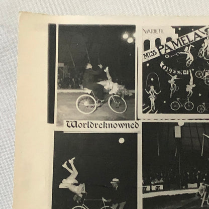 Circus Bicycle Act Performer Photo Photograph Miss Pamela Olliver Vintage