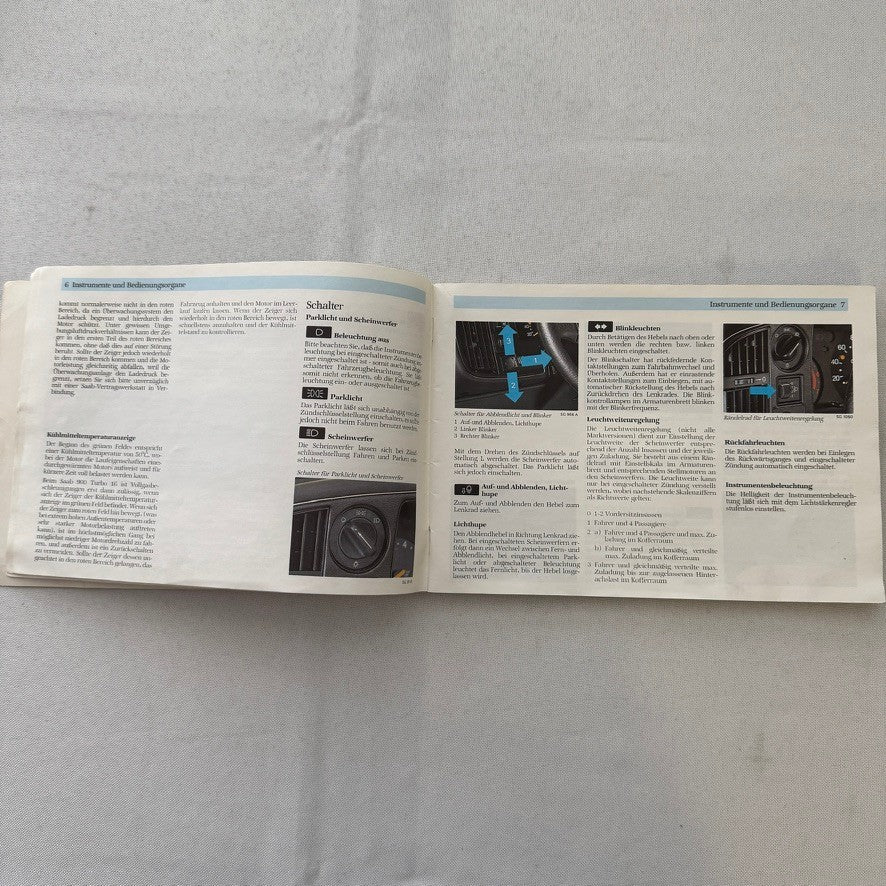 1990 Saab 900 Owners Manual Instruction Guide Book Saab SPG Turbo GERMAN