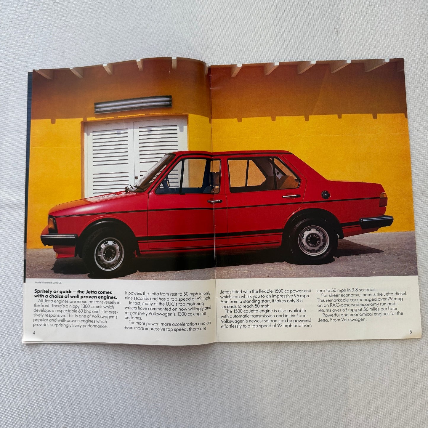 1982 Volkswagen Jetta Sales Brochure Catalog Advertising VW Jetta