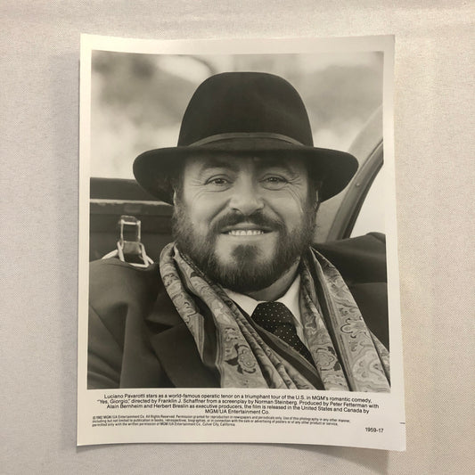 Luciano Pavarotti Opera Singer Tenor Press Photo Photograph Print 1982