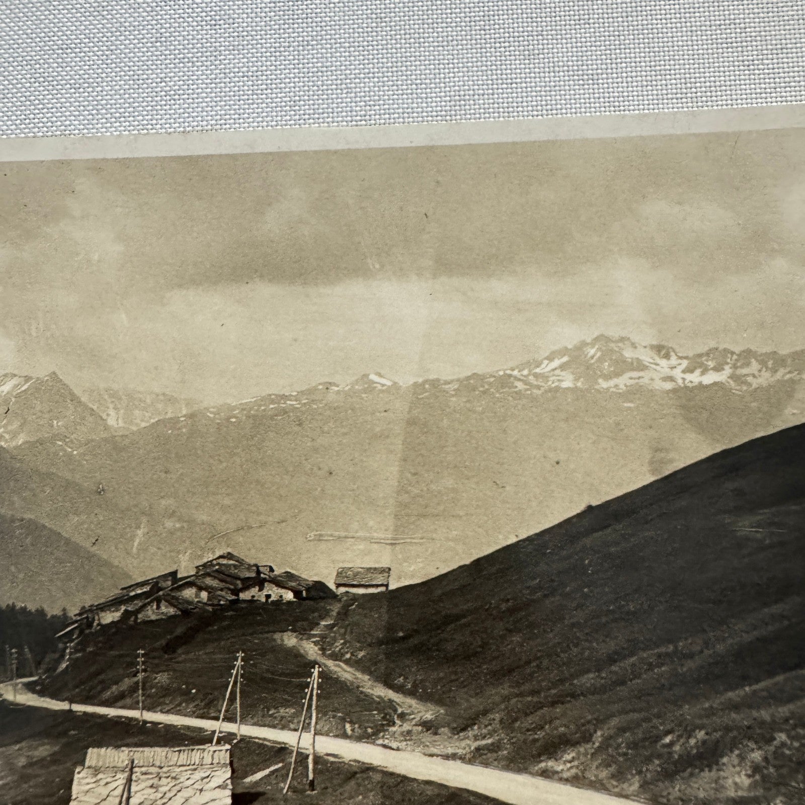 Vintage Car Automobile On Mountain Road Photo Photograph Print Italian Italy