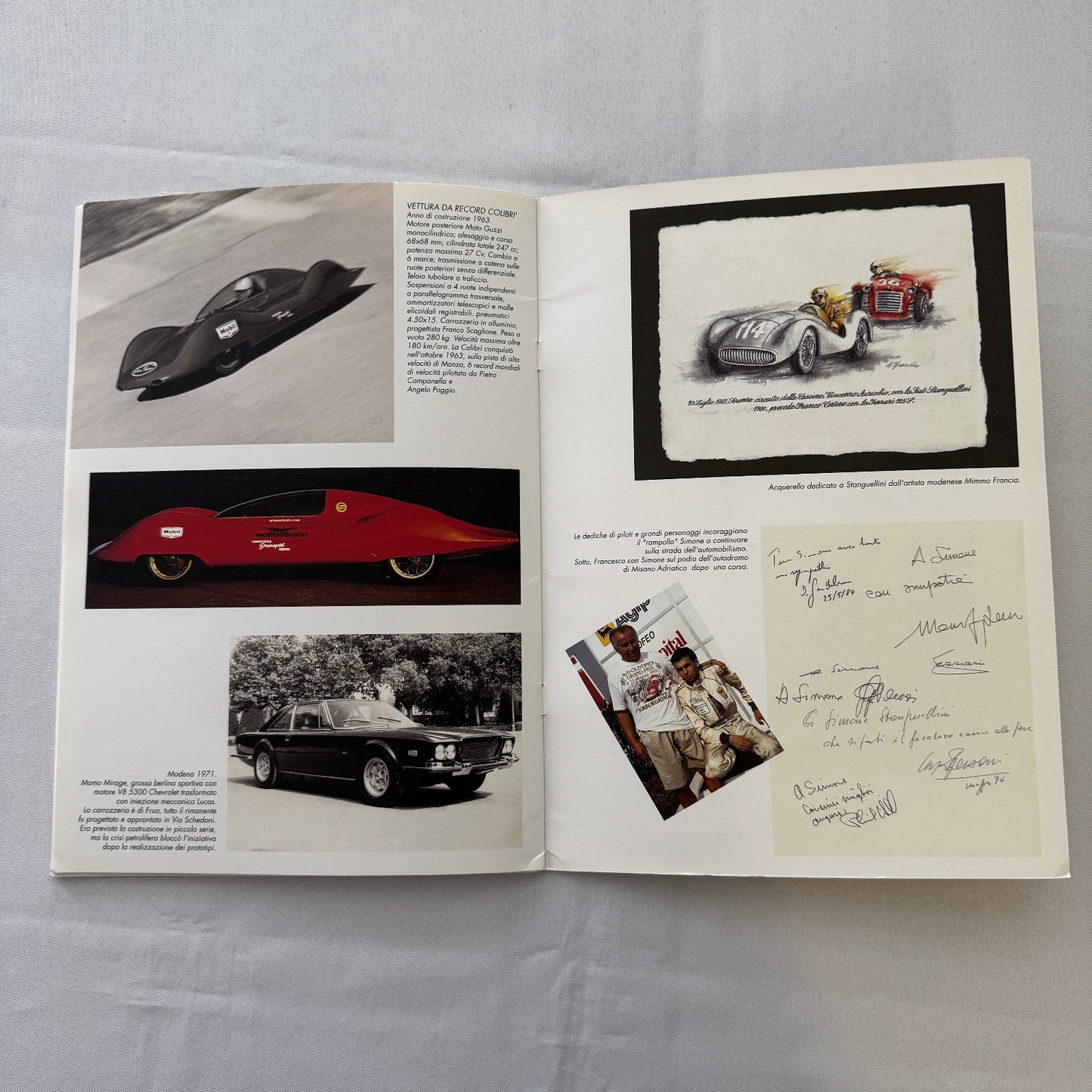 Stanguellini Racing Car Motorsport History Brochure Book 1998 Italian Text