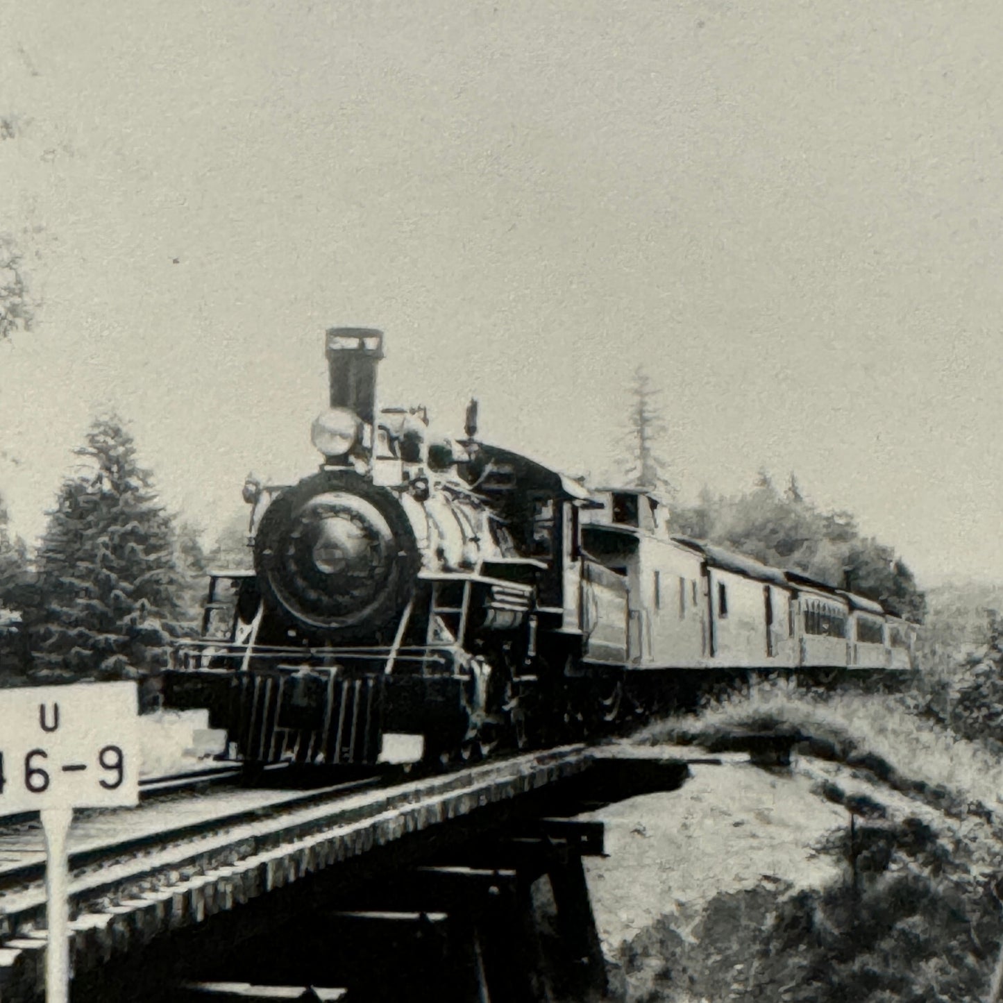 Vintage Train Locomotive Photo Photograph