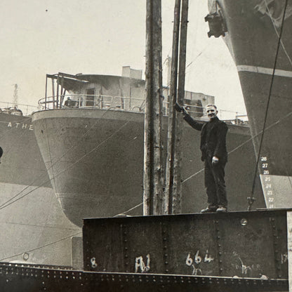 Vintage Ship Building Press Photo Photograph Boat Vessel Propellor Bracket UK