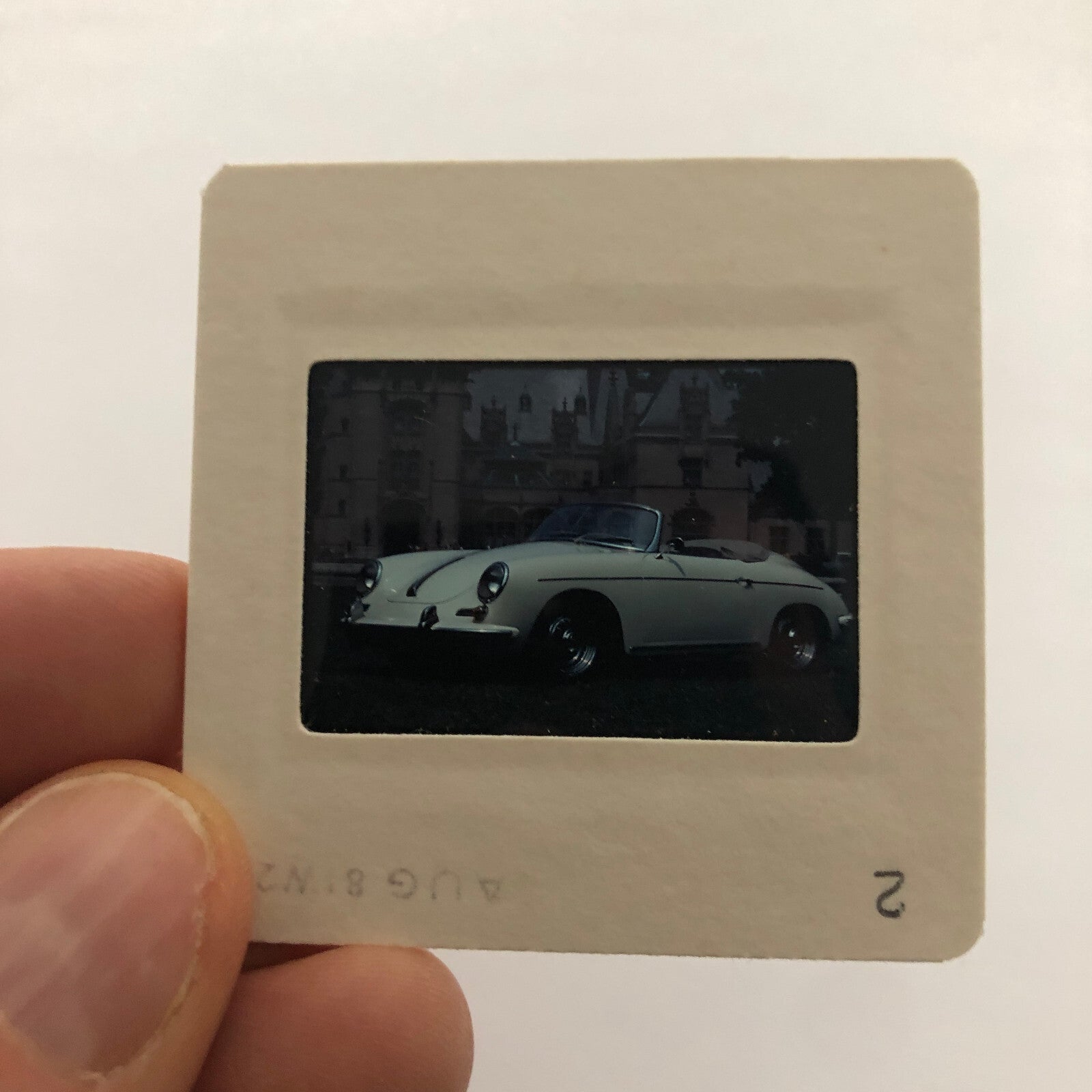 Porsche 356 Cabriolet Convertible 35mm Photo Slide Vintage 1981