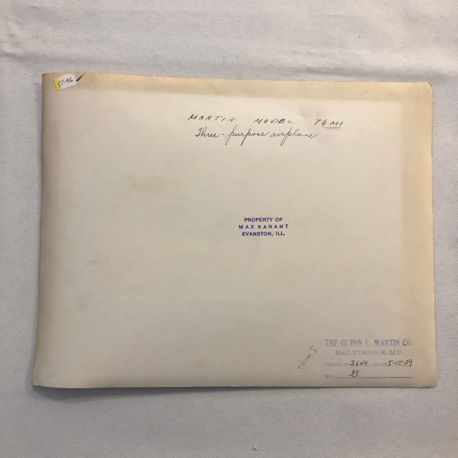 United States Navy Aircraft Airplane Photo Photograph Max Karant Martin Model T4