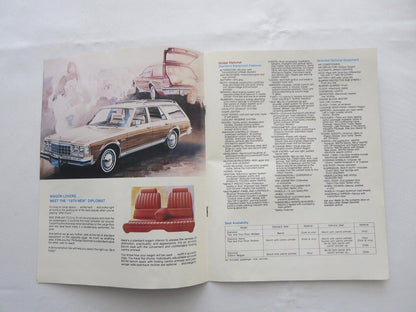1979 Dodge Diplomat Sales Brochure Catalog Advertising - Station Wagon Salon + 