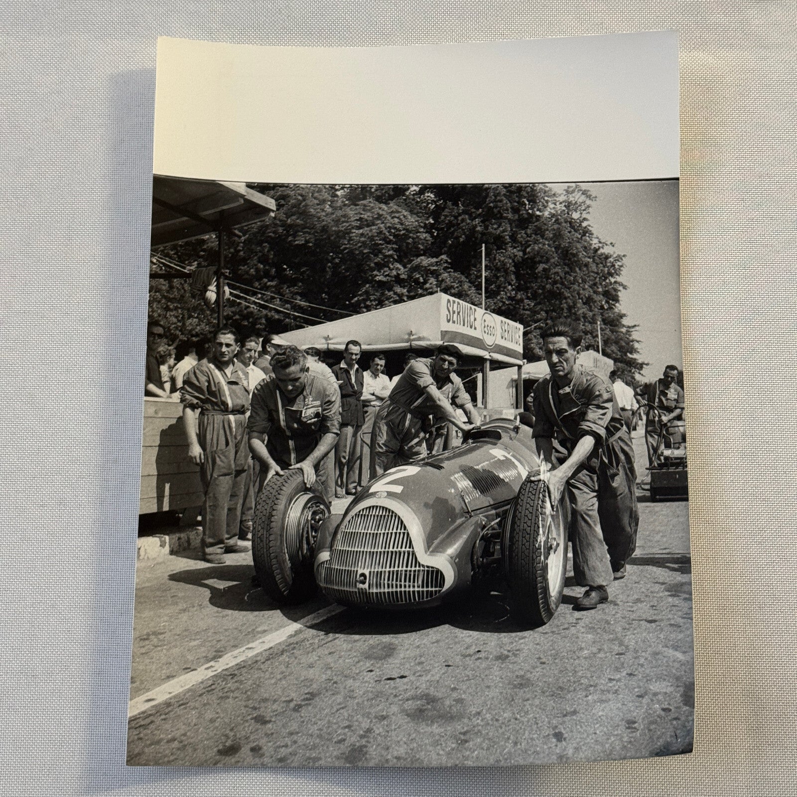 Juan Manuel Fangio Alfa Romeo Car Racing Photo 1950 Photograph Modern Print