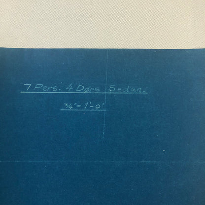 1929 Coachbuilder Car Design Blueprint Rendering Blue Print Sedan Body Style