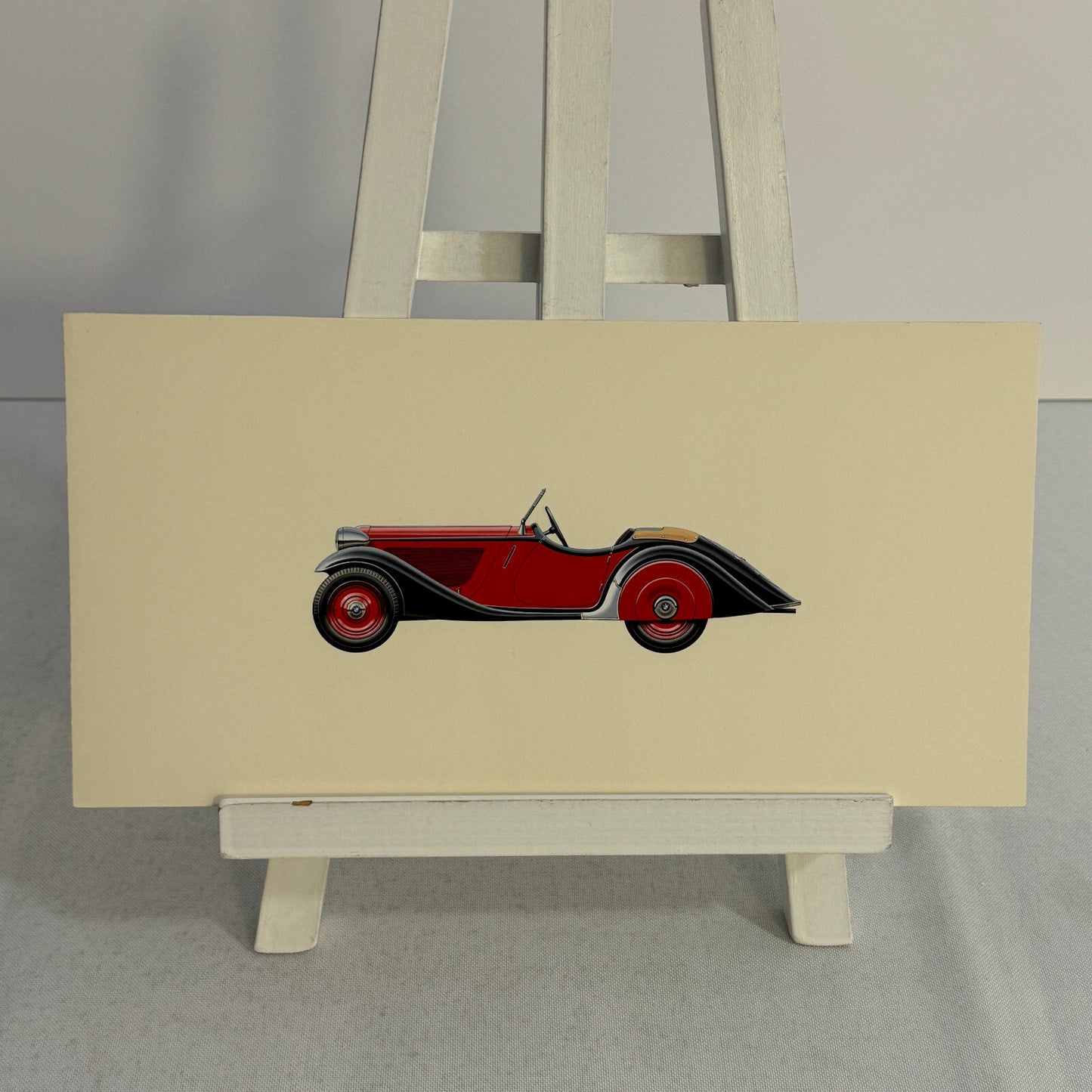 1953 BMW 315 Sport Car Illustration Art Drawing Hand Drawn Vintage