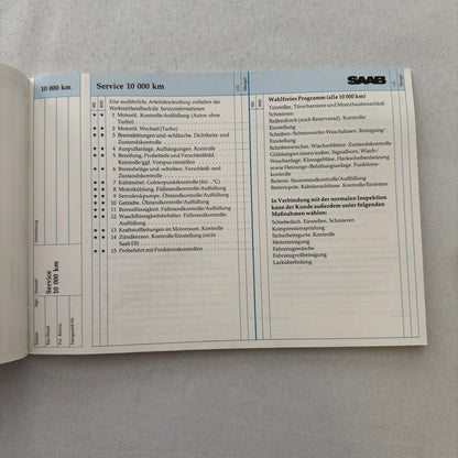 Saab 900 and 9000 Service Book Manual GERMAN 1988 1989