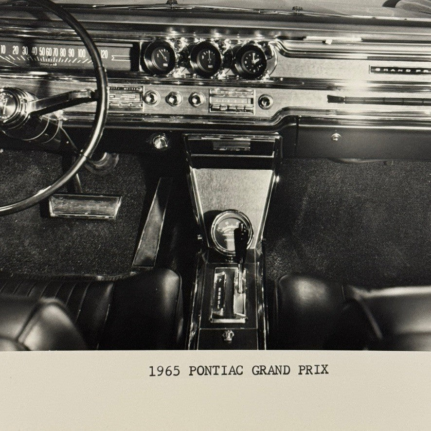 Vintage 1965 Pontiac Grand Prix Interior Car Automobile Photo Photograph Print