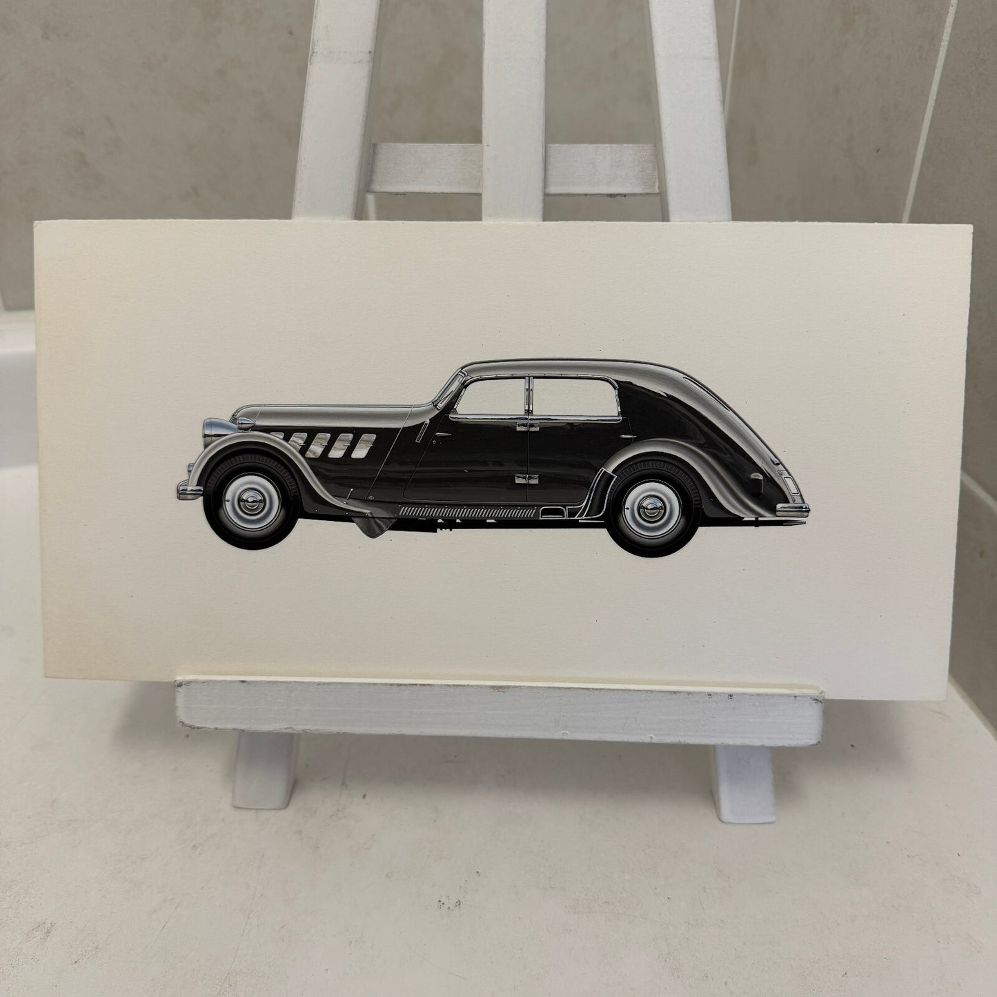 1933 Rohr 8 Type F Automobile Illustration Art Drawing Hand Drawn