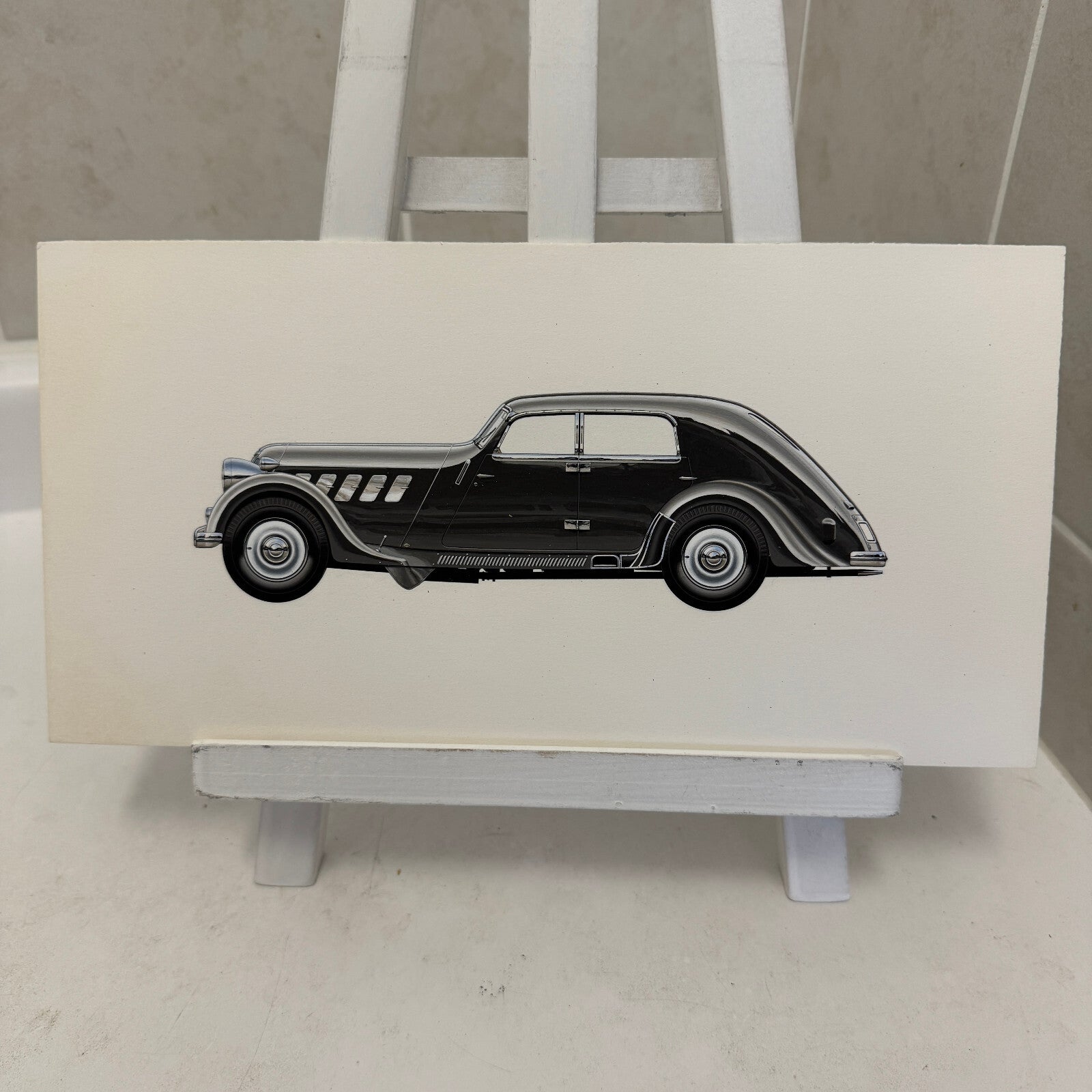 1933 Rohr 8 Type F Automobile Illustration Art Drawing Hand Drawn