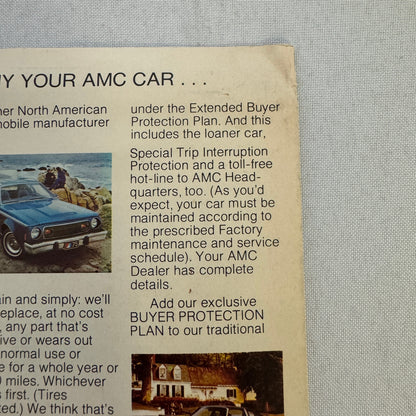 1975 AMC Pacer Car Sales Brochure Catalog American Motors Pacer X Advertising