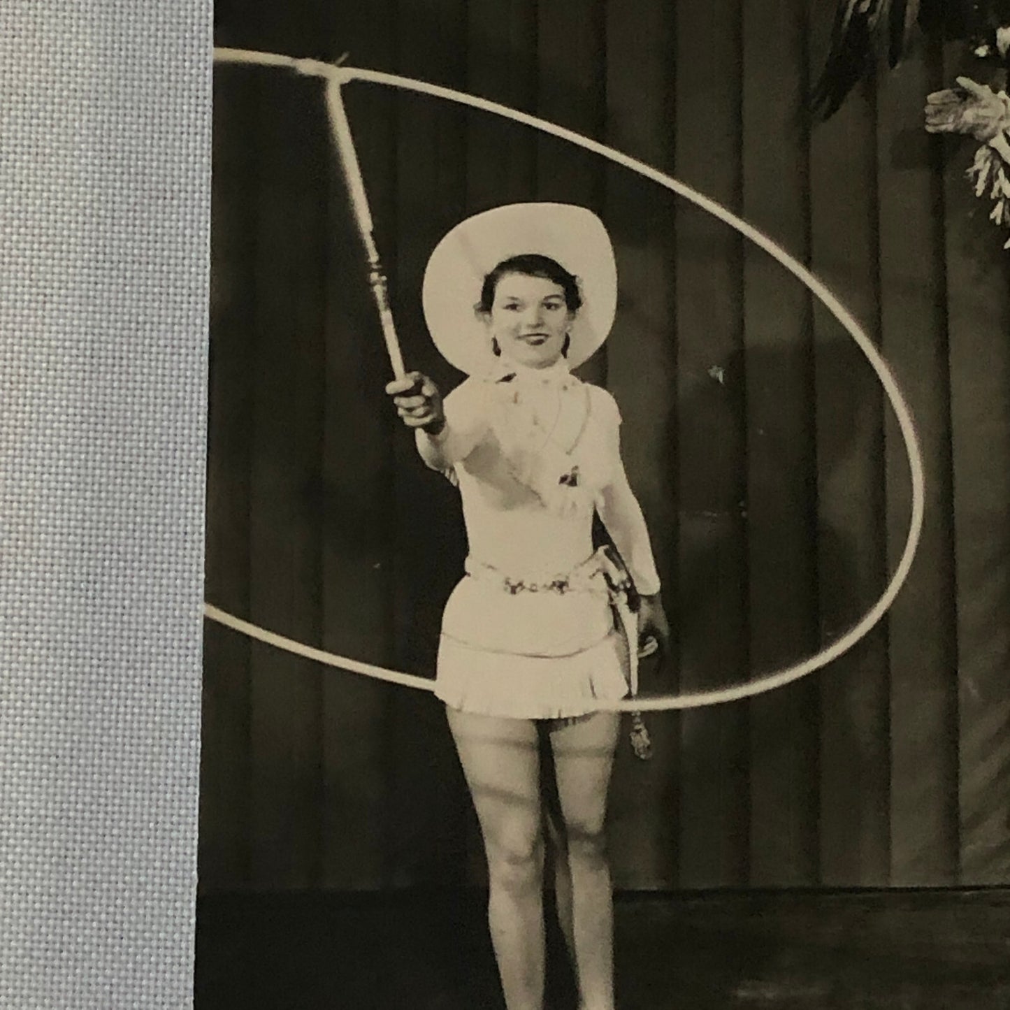 Vintage Circus Photo Billy Karaltini Western Performer Cowboy Bird Photograph 2x