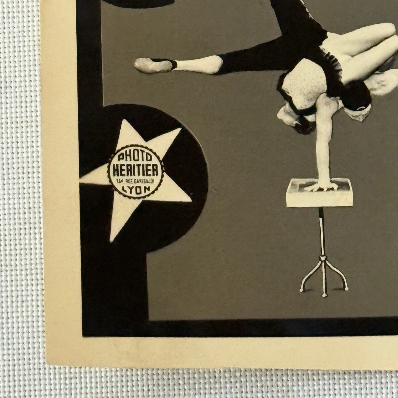 Vintage Circus Acrobat Balancing Act Photo Photograph Les Reols