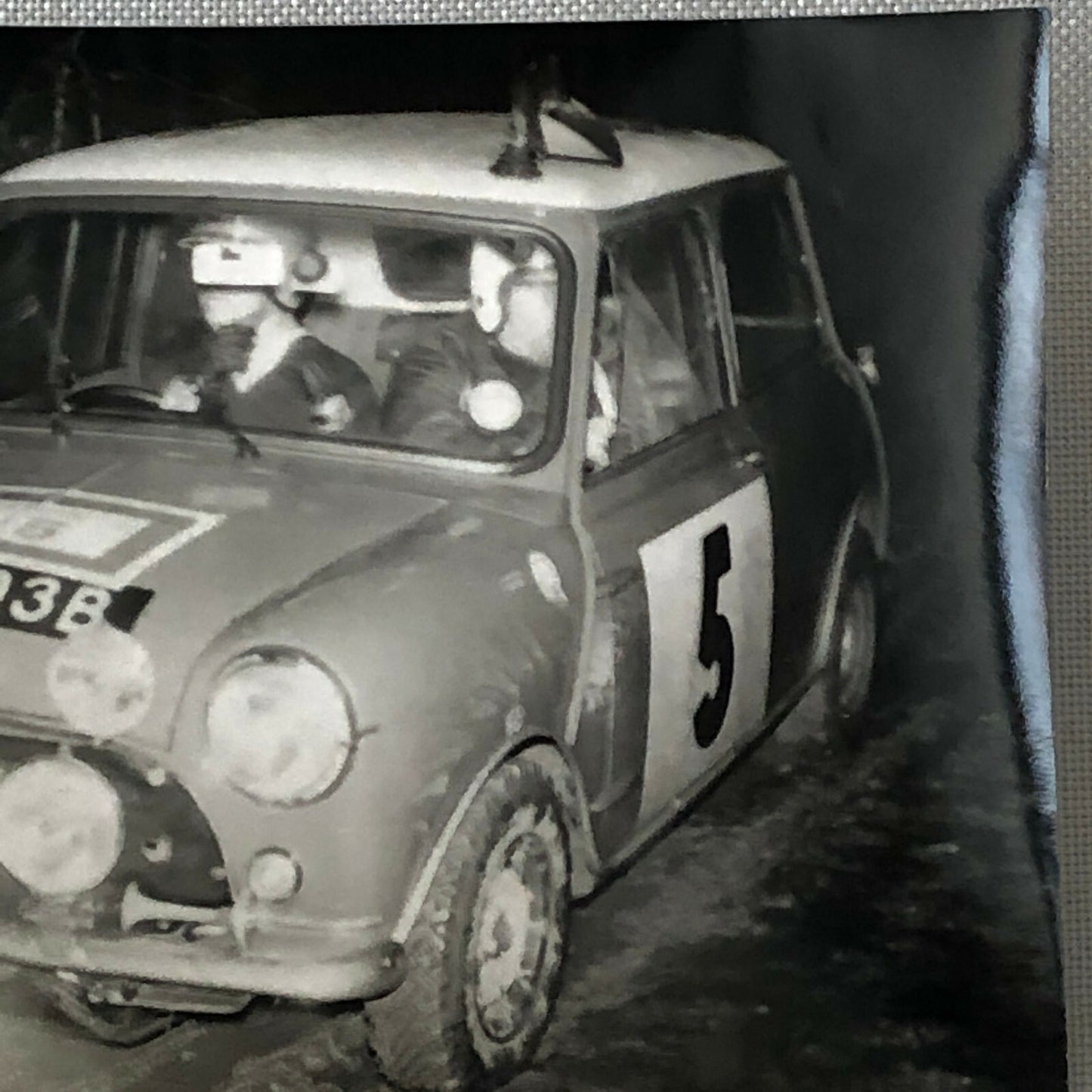 Vintage MINI Racing Car Photo Photograph Print - Rally Rallye Car ? 
