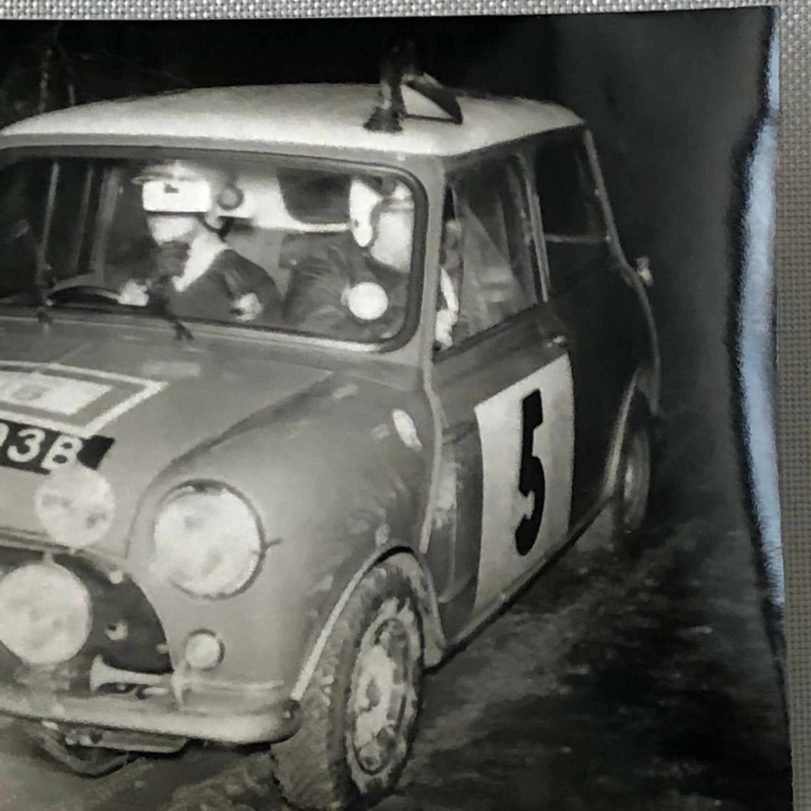 Vintage MINI Racing Car Photo Photograph Print - Rally Rallye Car ? 
