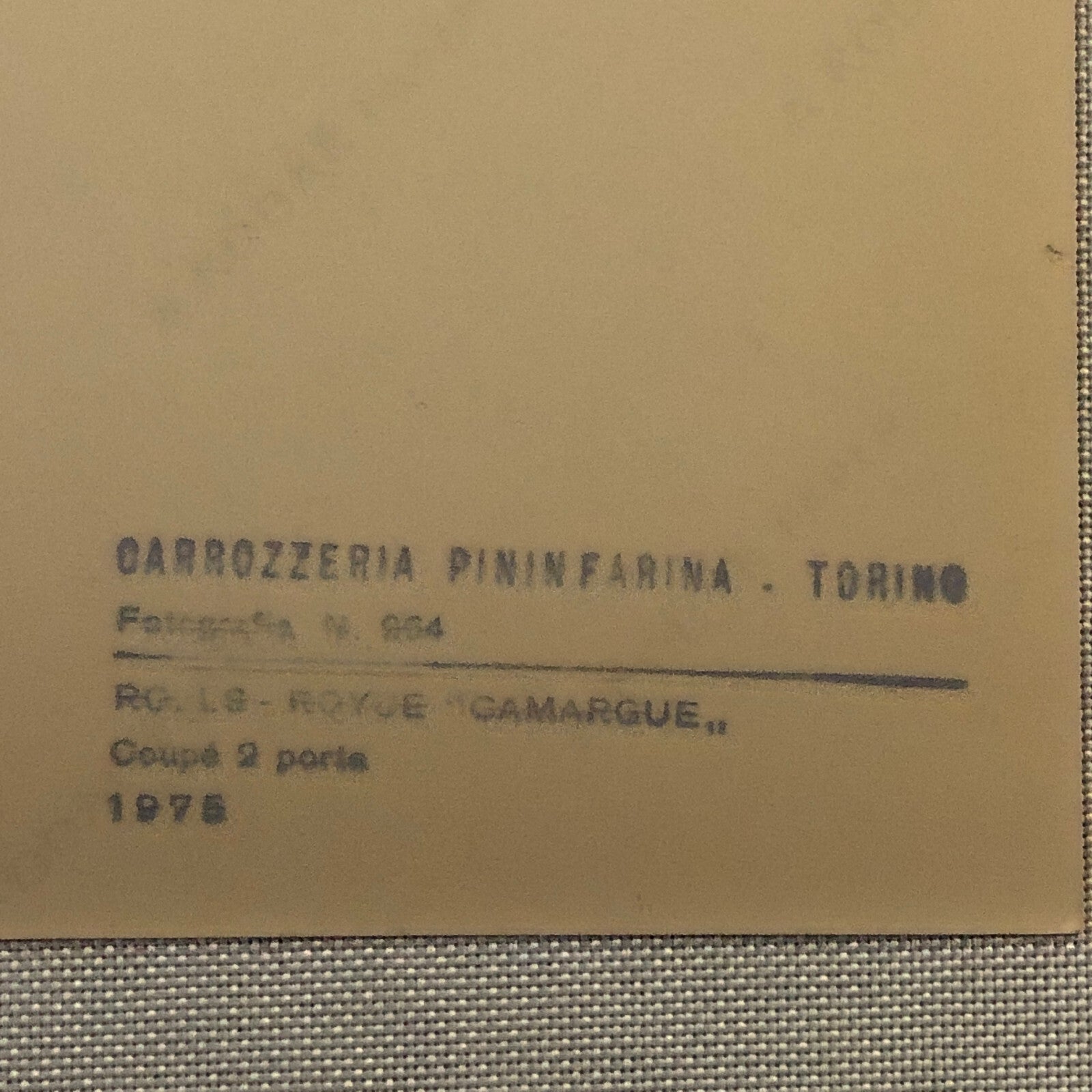 1975 Rolls Royce Camargue Pininfarina Photo Photograph Print Lot of 3