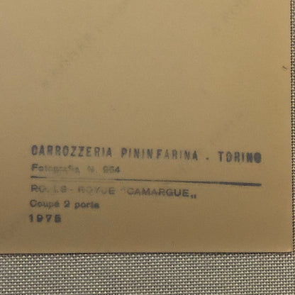 1975 Rolls Royce Camargue Pininfarina Photo Photograph Print Lot of 3