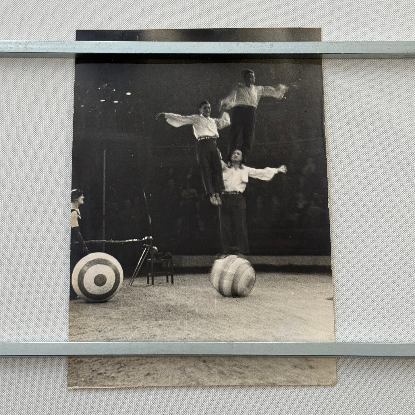 Vintage Circus Acrobat Balancing Act Photo Photograph Print