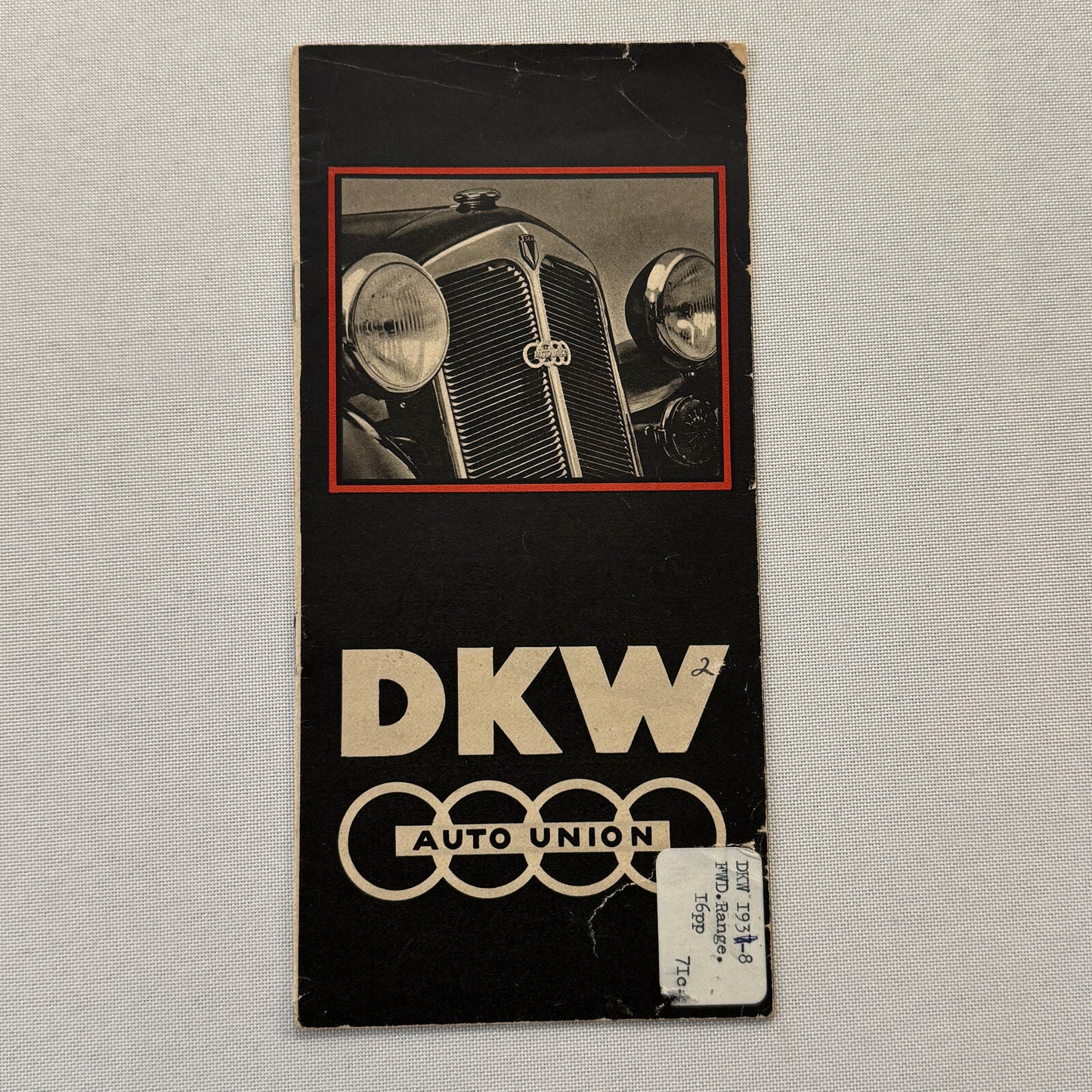 Auto Union DKW Car Sales Brochure Catalog Master Cabrio Saloon Delivery Van +