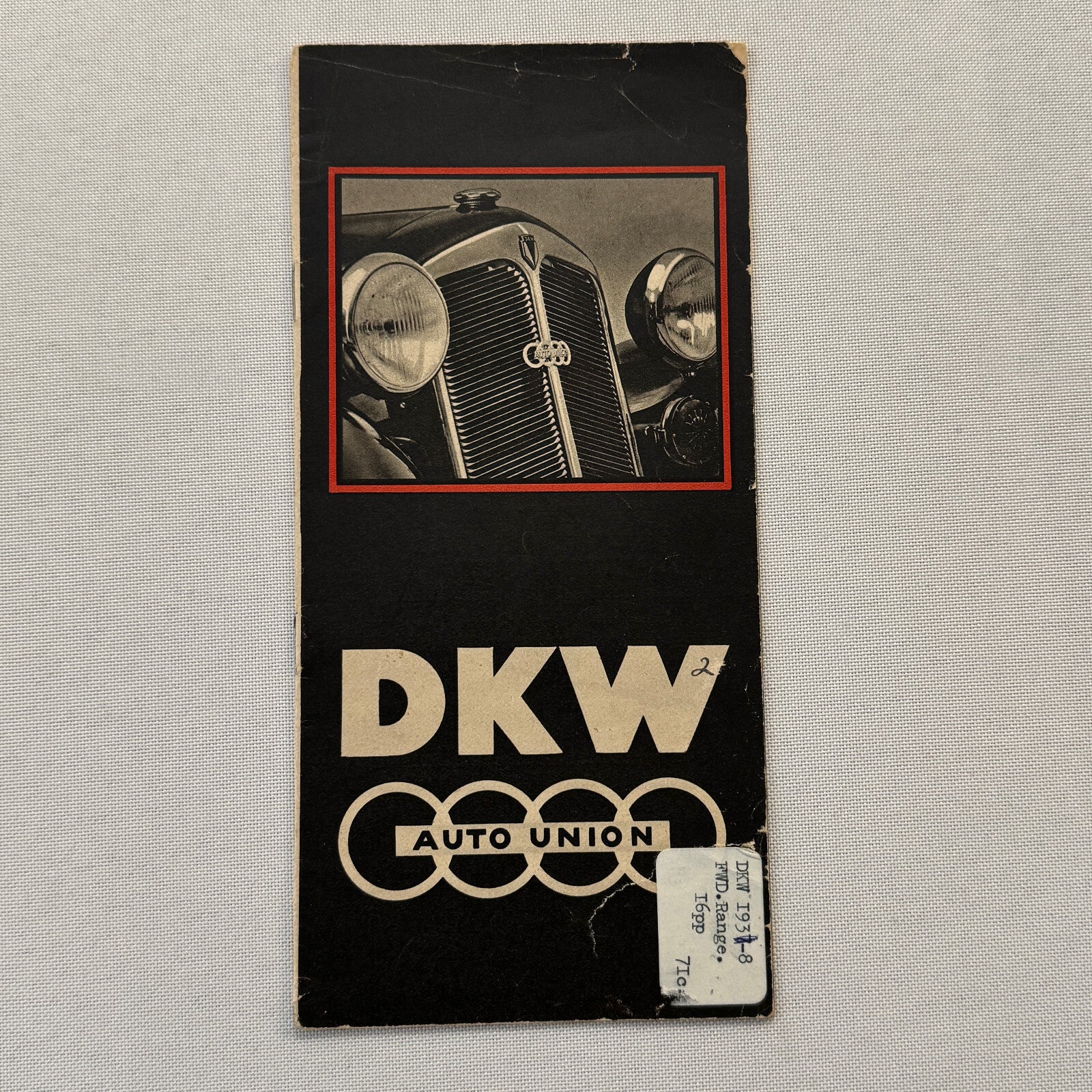Auto Union DKW Car Sales Brochure Catalog Master Cabrio Saloon Delivery Van +