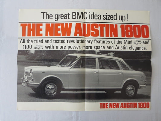 Poster Austin 1800 Sales Brochure Catalog Advertising Vintage British Car