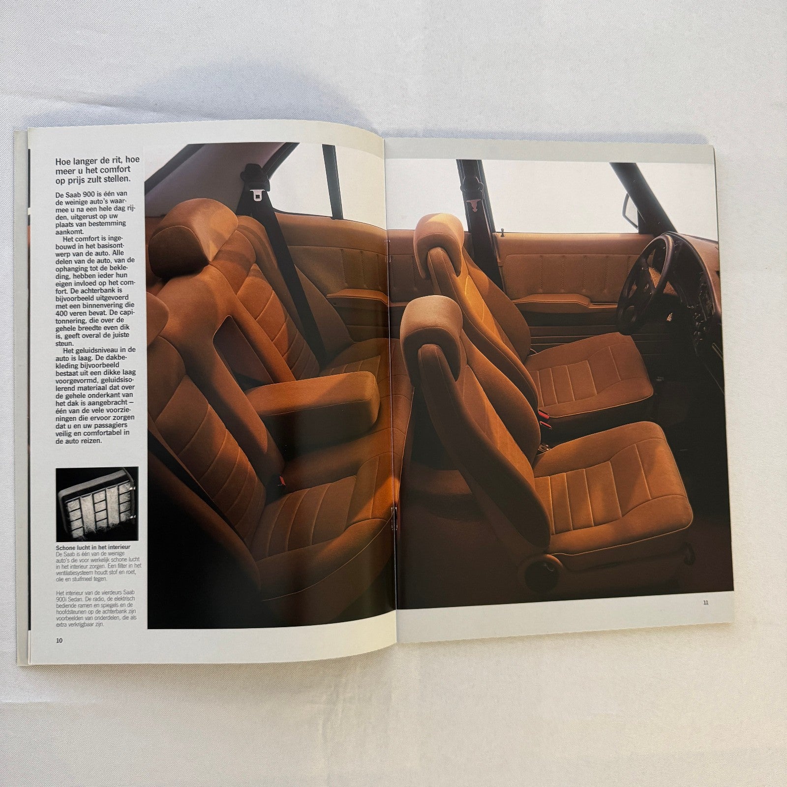 Vintage Saab 900 Car Sales Brochure Catalog 900 Turbo 900i 900C Car DUTCH Text