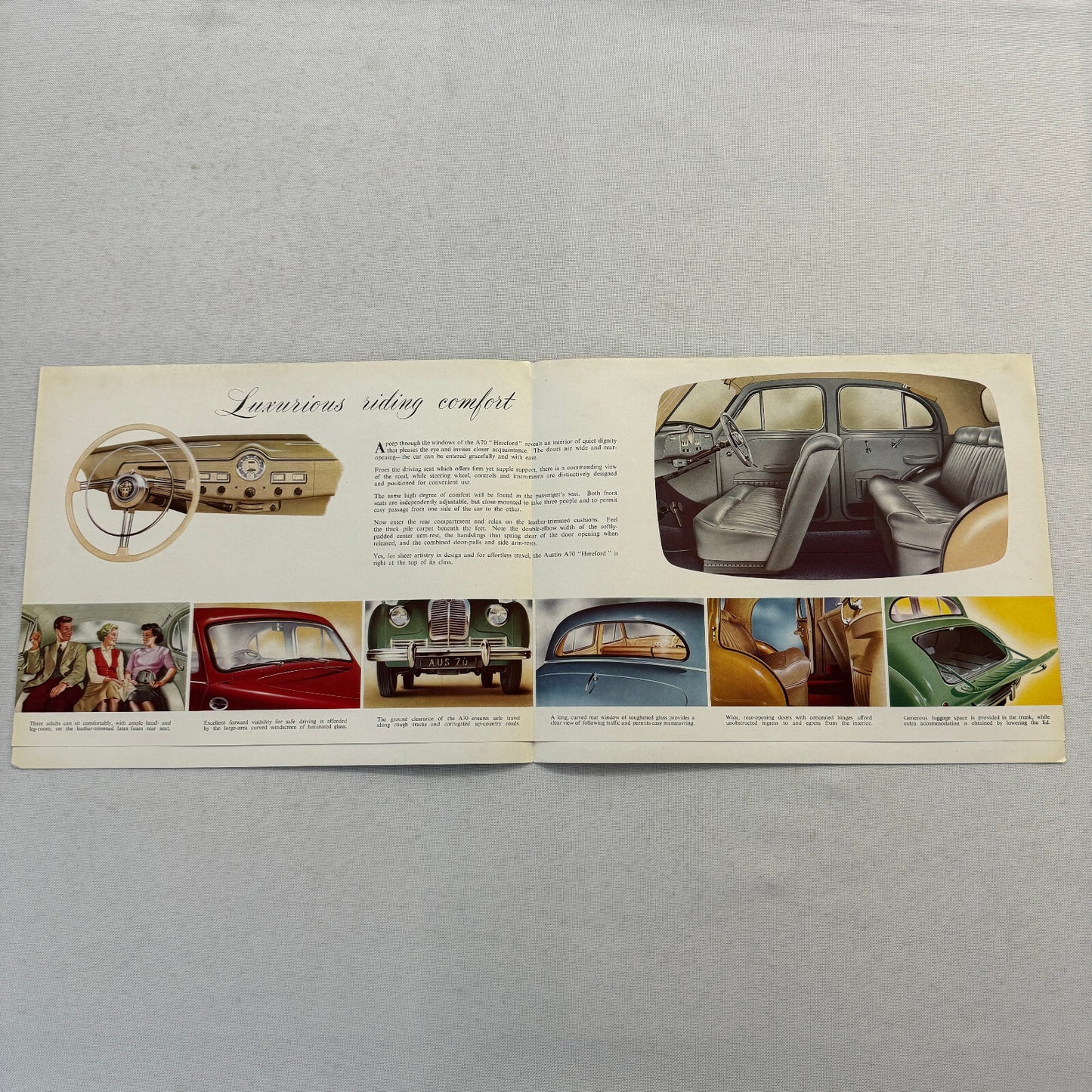 Austin A70 Hereford Car Sales Brochure Catalog Advertising