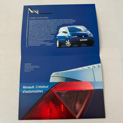 2000 Renault Next Factory Brochure Magazine German Text Concept Cars