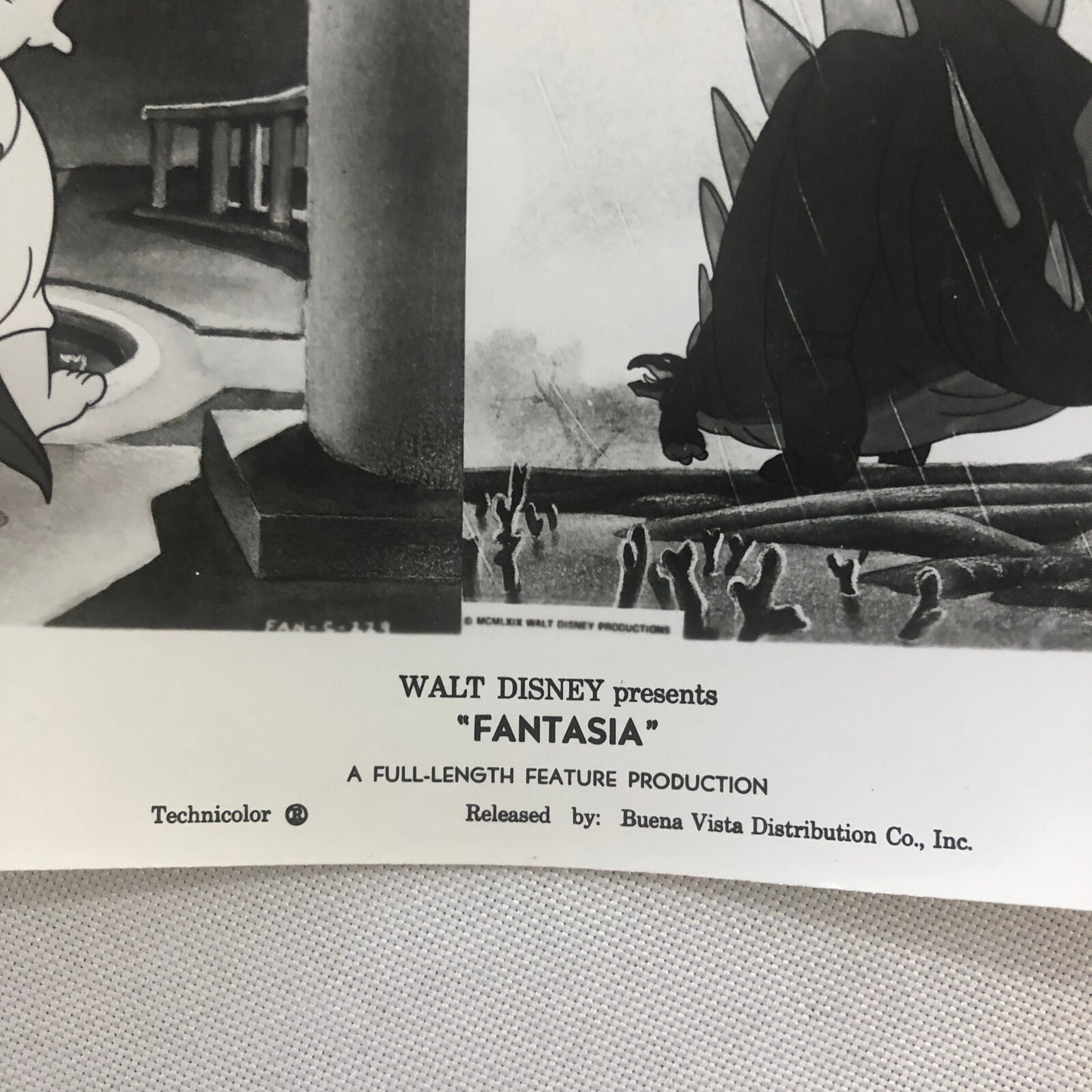 Walt Disney Fantasia Movie Film Press Photo Photograph Mickey Mouse Dinosaurs