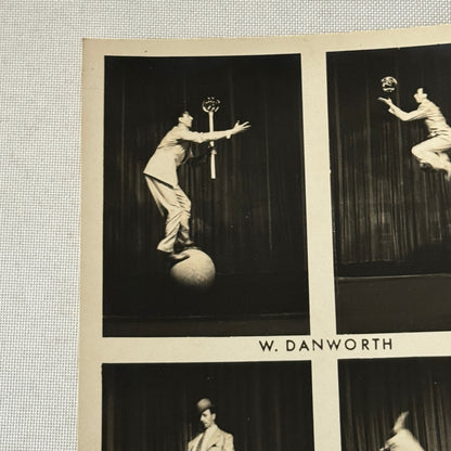 Vintage Circus Acrobat Balancing Act Photo Photograph W Danforth