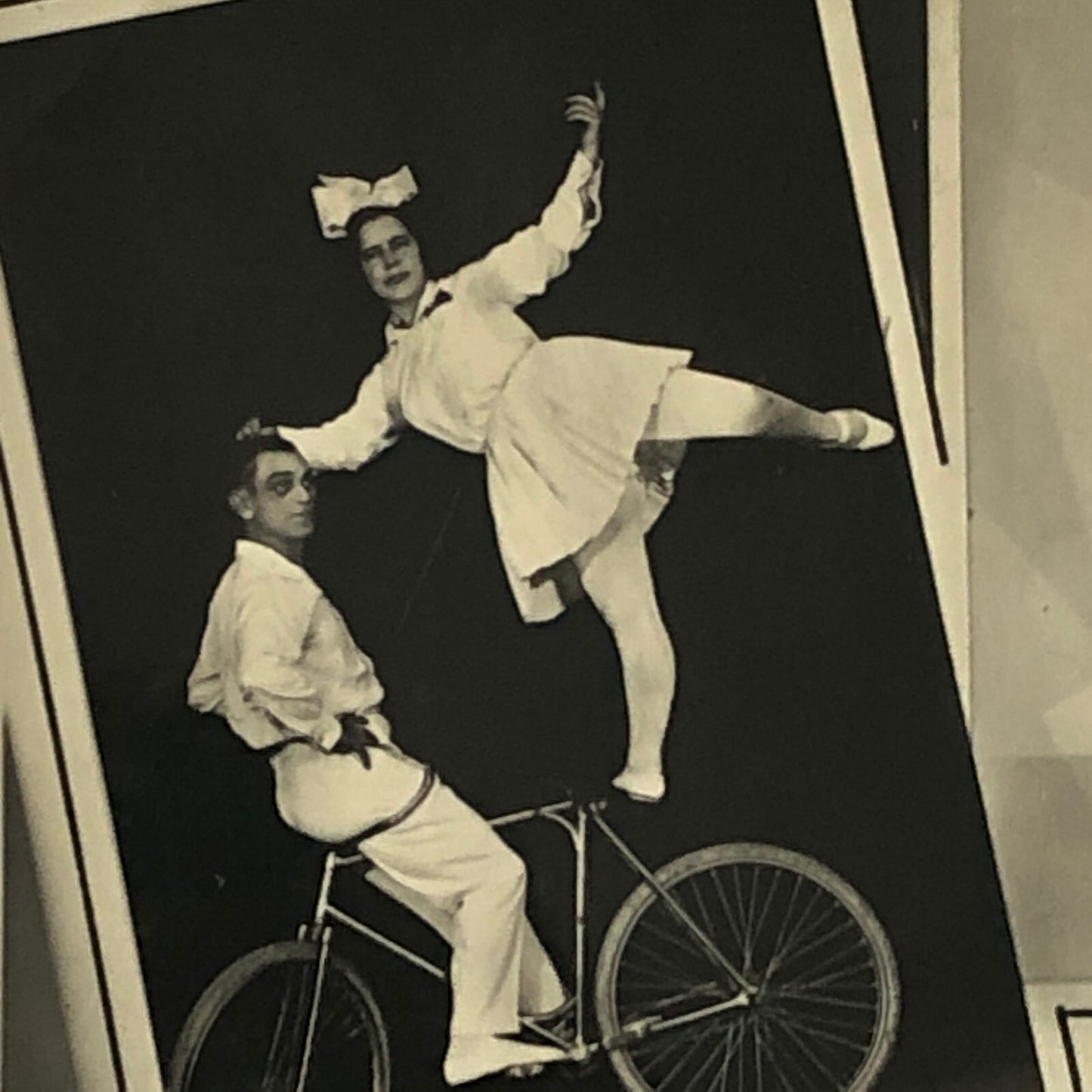 Circus Bicycle Balancing Act The Solas Photo Photograph Vintage