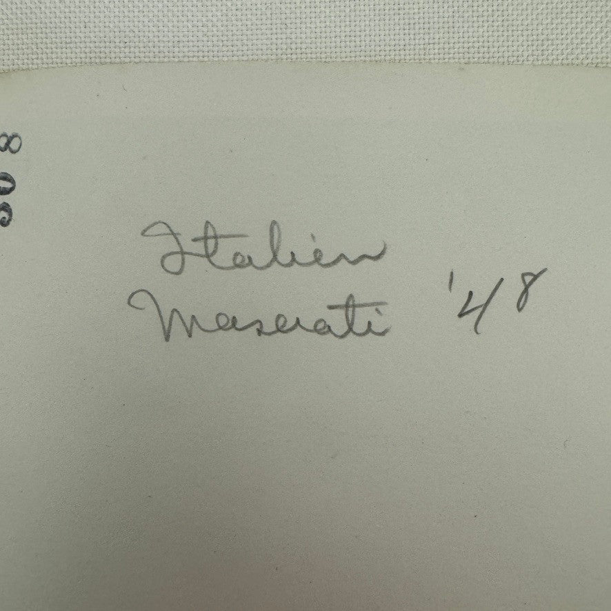 Vintage Maserati Racing Car Automobile Photo Photograph Motorsport Print 1948