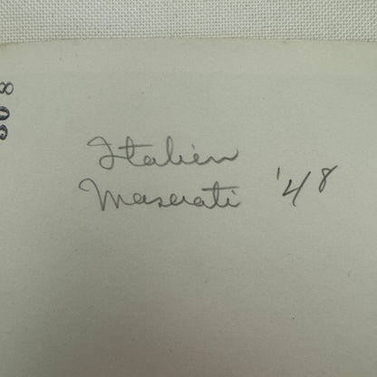 Vintage Maserati Racing Car Automobile Photo Photograph Motorsport Print 1948